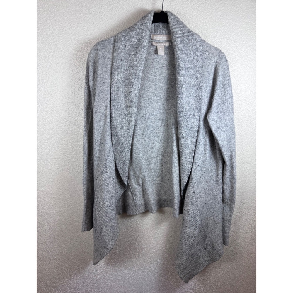 Banana Republic Cardigan Sweater‎ Womens M Gray Wool Cashmere Minimalist Cozy